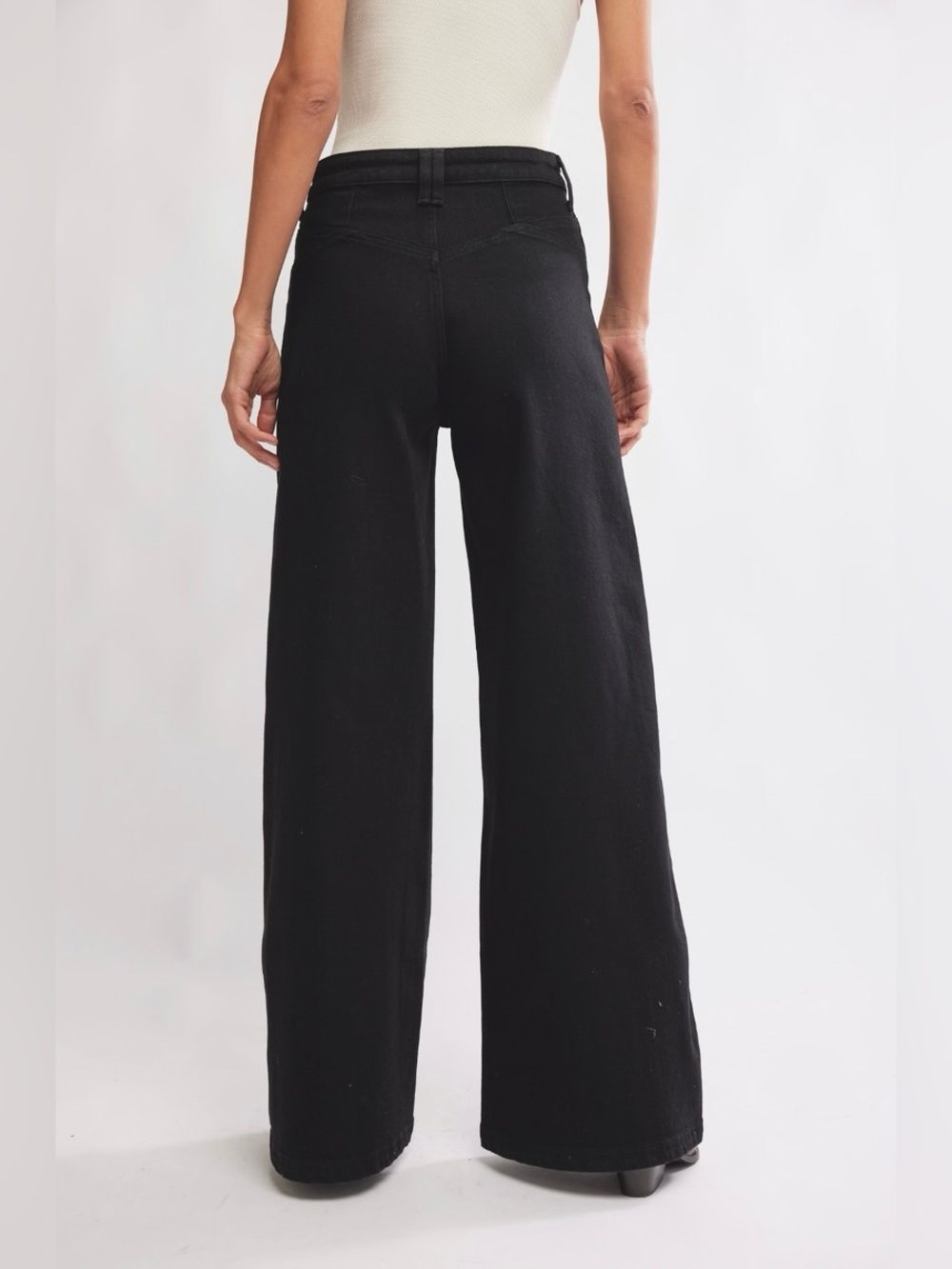 We The Free Kellee High Rise Palazzo Jeans Black Size 29 - Picture 7 of 17